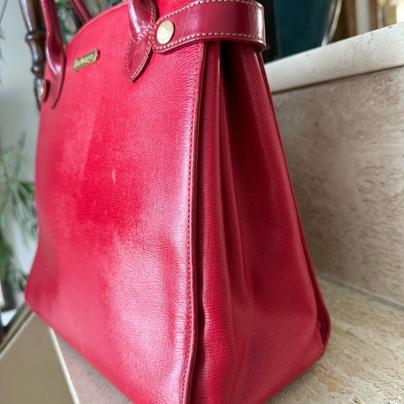 ✋🛑Price Drop ✋🛑AUTHENTIC SANYO SHOKAI BURBERRY LEATHER SHOULDER TOTE BAG. - Picture 13 of 17